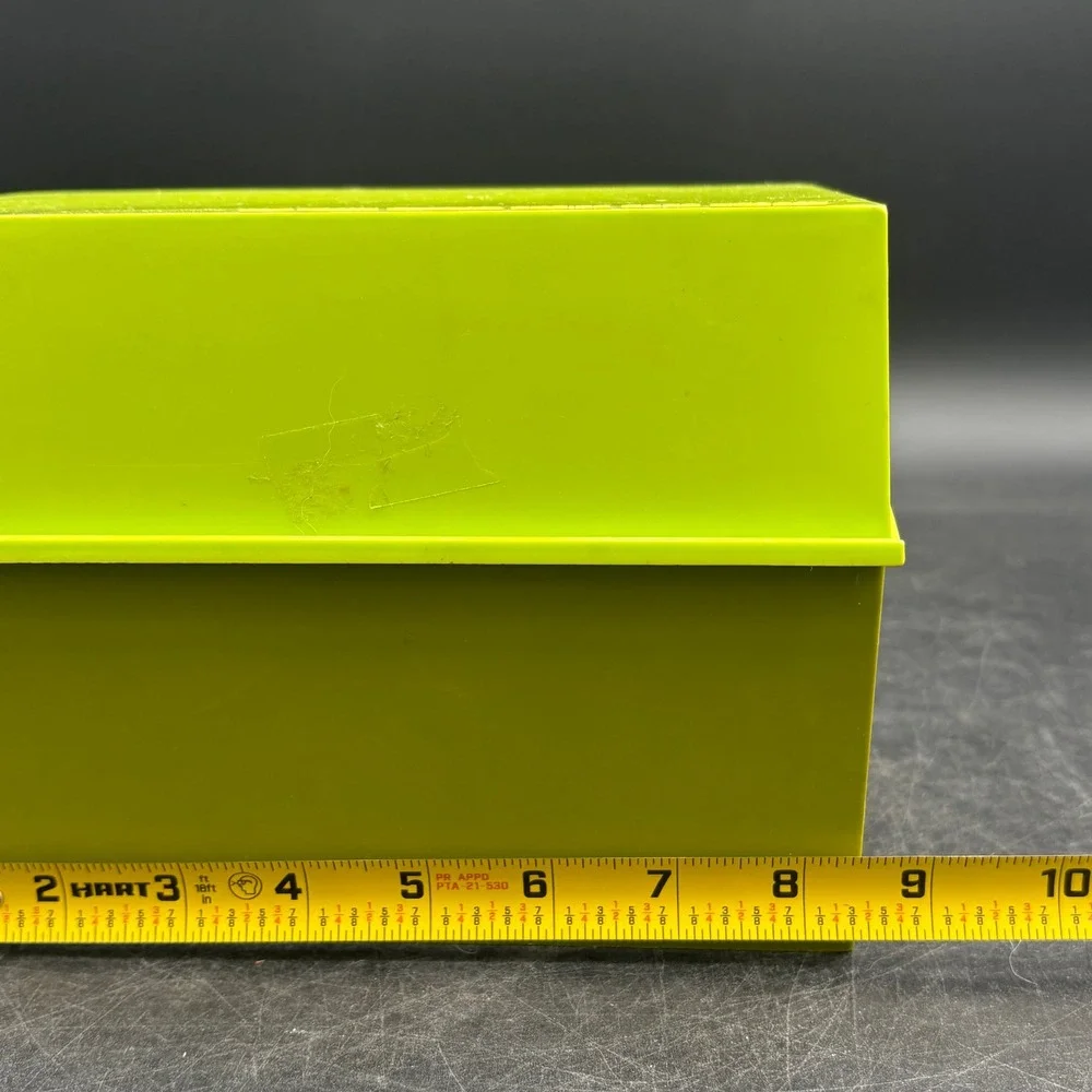 Vtg MCM Betty Crocker Recipe Card Library Avocado Green Box 1971 Decor